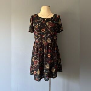 FOREVER 21 | Contemporary Short Sleeve Babydoll Mini Dress Floral